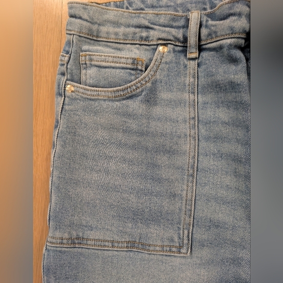 Michael Kors Women's Selma Flare High Rise Blue Jeans Slim Through Hip Sz 14 - Picture 3 of 15